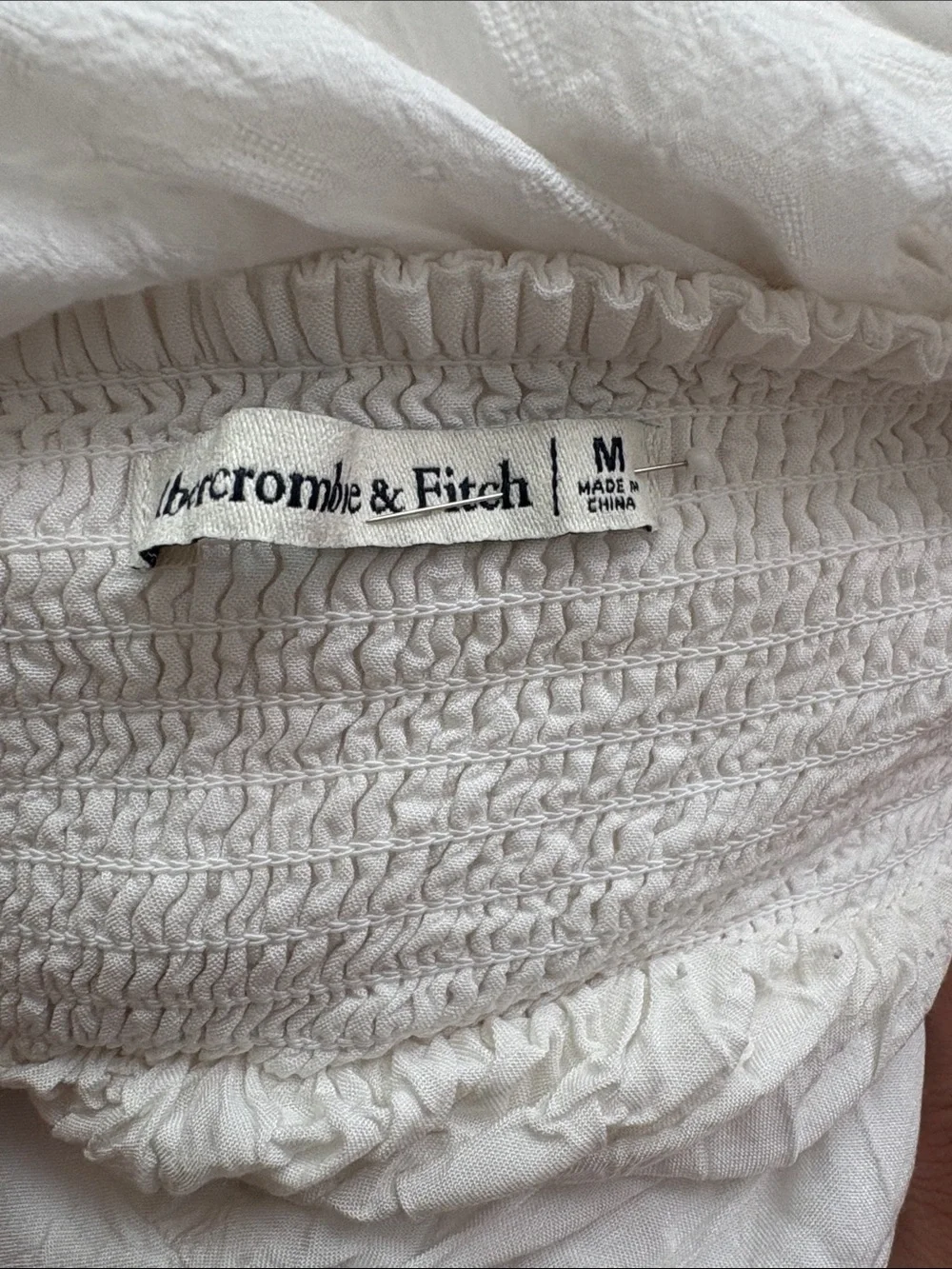 Abercrombie & Fitch White Tiered Halter Maxi Dress